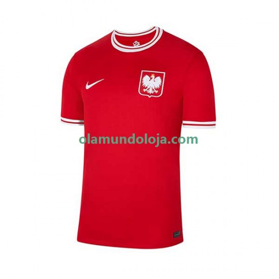 Camisola Polónia Homem Equipamento Segundo Copa do Mundo 2022 Manga Curta